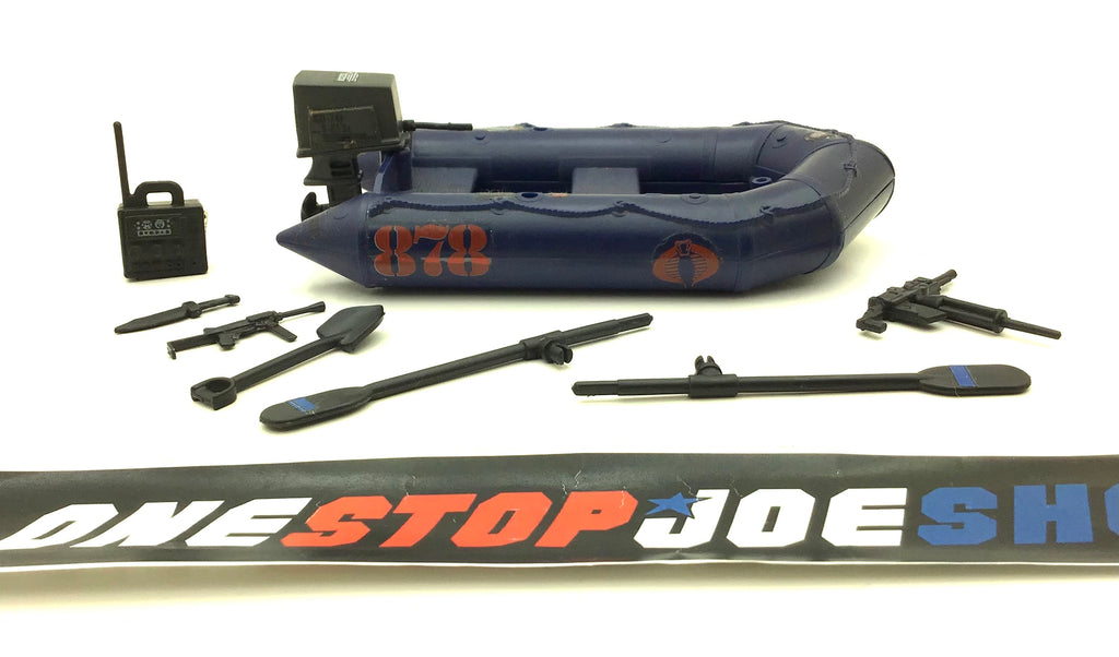 1985 VINTAGE ARAH G.I. JOE COBRA NIGHT LANDING RAFT VEHICLE LOOSE 100% COMPLETE (b)