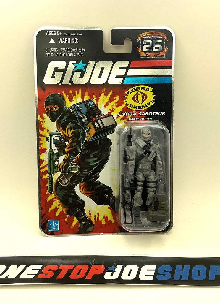 2007 25TH ANNIVERSARY G.I. JOE COBRA FIREFLY V14 WAVE 3 NEW SEALED FOIL CARD (c)
