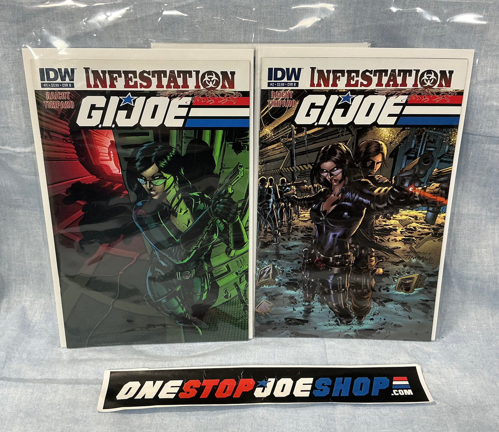 IDW PUBLISHING G.I. JOE: INFESTATION (2011) ISSUES #1-2 [COVERS B] COMPLETE SET COMIC BOOK BUNDLE
