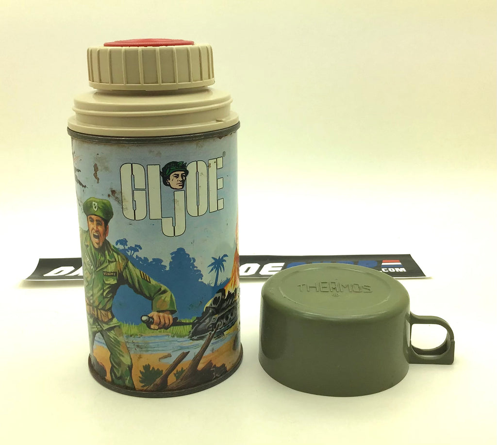 1967 VINTAGE CLASSIC G.I. JOE HASSENFELD BROS INC. METAL THERMOS COMPLETE
