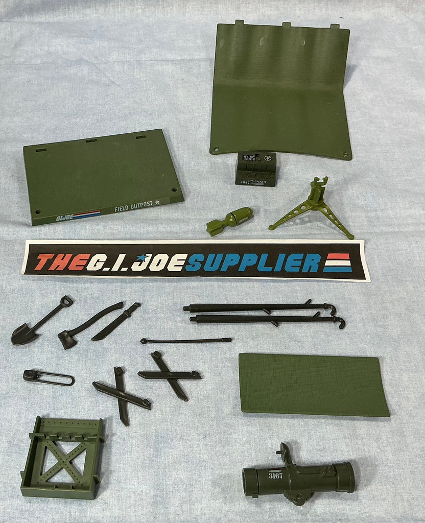 1984 VINTAGE ARAH G.I. JOE BIVOUAC BATTLE STATION LOOSE 100% COMPLETE (f)