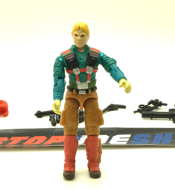 1989 VINTAGE ARAH G.I. JOE DOWNTOWN V1 MORTAR MAN LOOSE 100% COMPLETE (b)