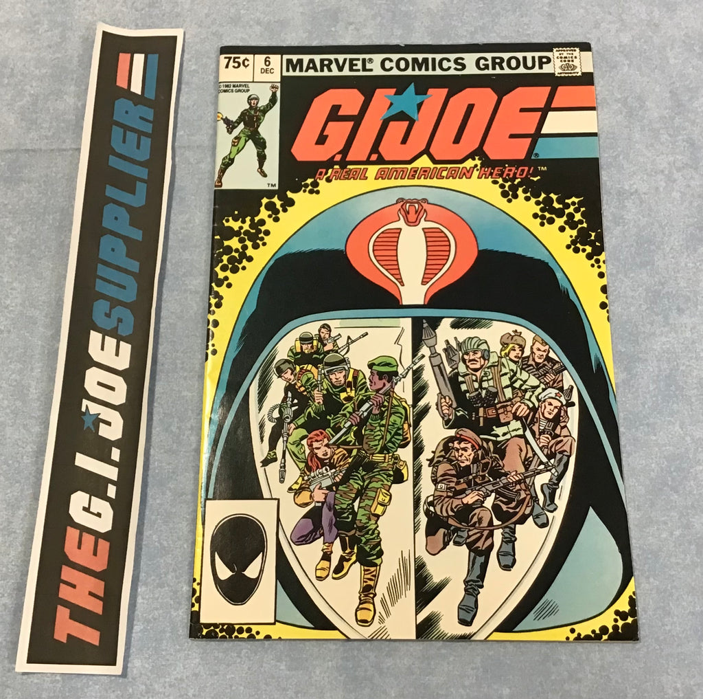 MARVEL COMICS G.I. JOE A REAL AMERICAN HERO ISSUE #6 COMIC BOOK DECEMBER 1982 2ND PRINT DIRECT EDITION (b)