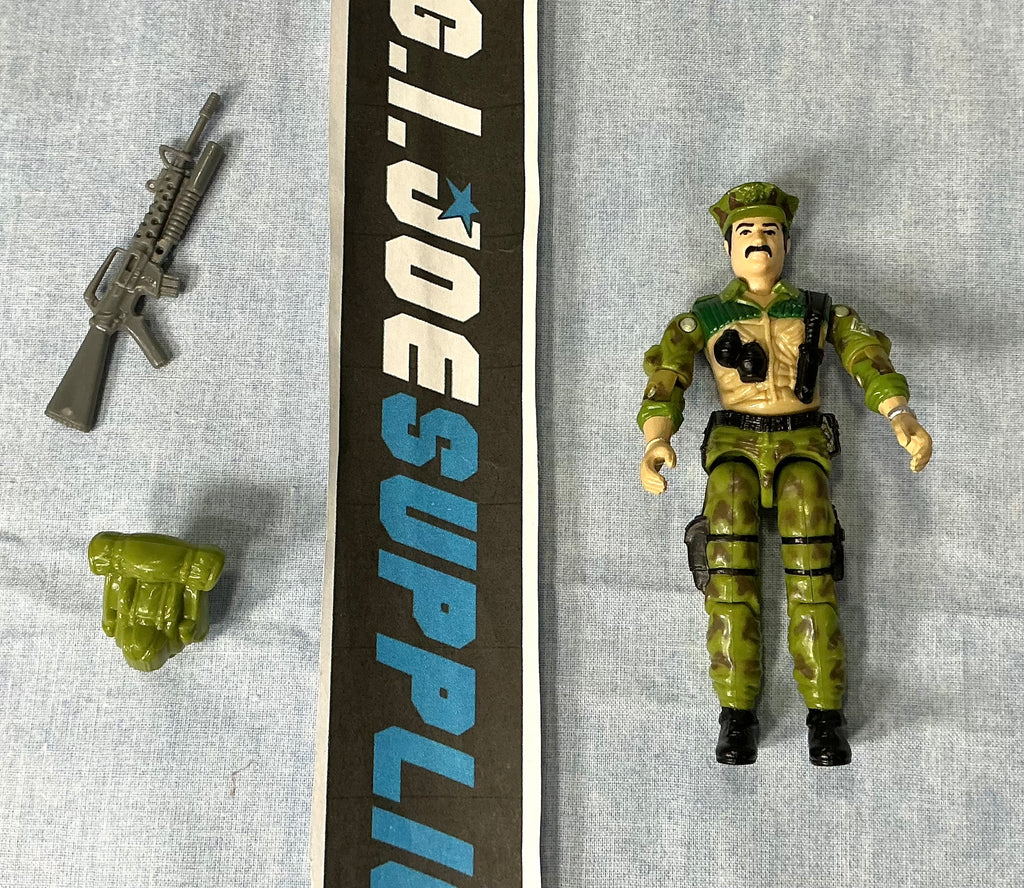 1986 VINTAGE ARAH G.I. JOE LEATHERNECK V1 MARINE LOOSE 100% COMPLETE (l)