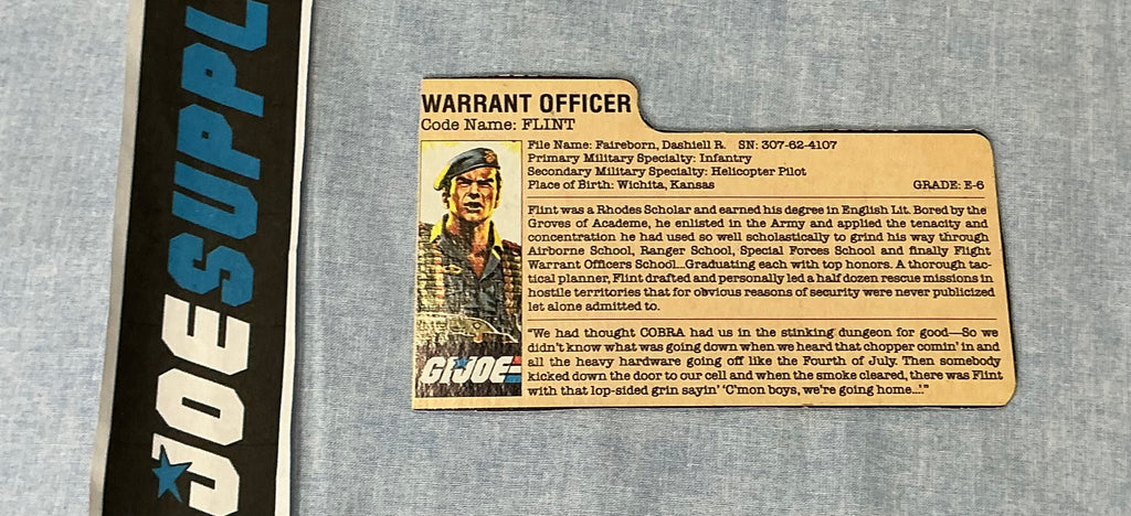 1985 VINTAGE ARAH FLINT V1 FILE CARD PEACH (b)