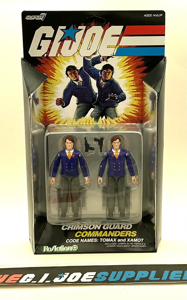2024 SUPER7 REACTION+ G.I. JOE COBRA CRIMSON GUARD TWINS TOMAX & XAMOT O-RING COMIC NEW SEALED UNPUNCHED