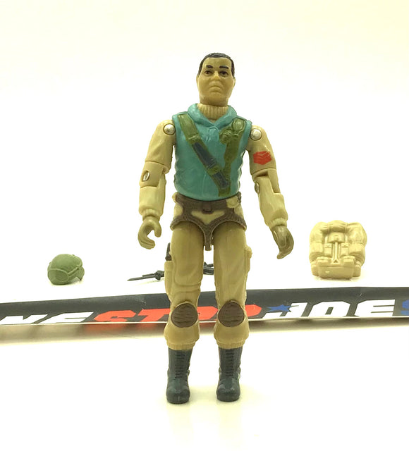 1983 VINTAGE ARAH G.I. JOE AIRBORNE V1 HELICOPTER ASSAULT TROOPER LOOSE 100% COMPLETE (d)