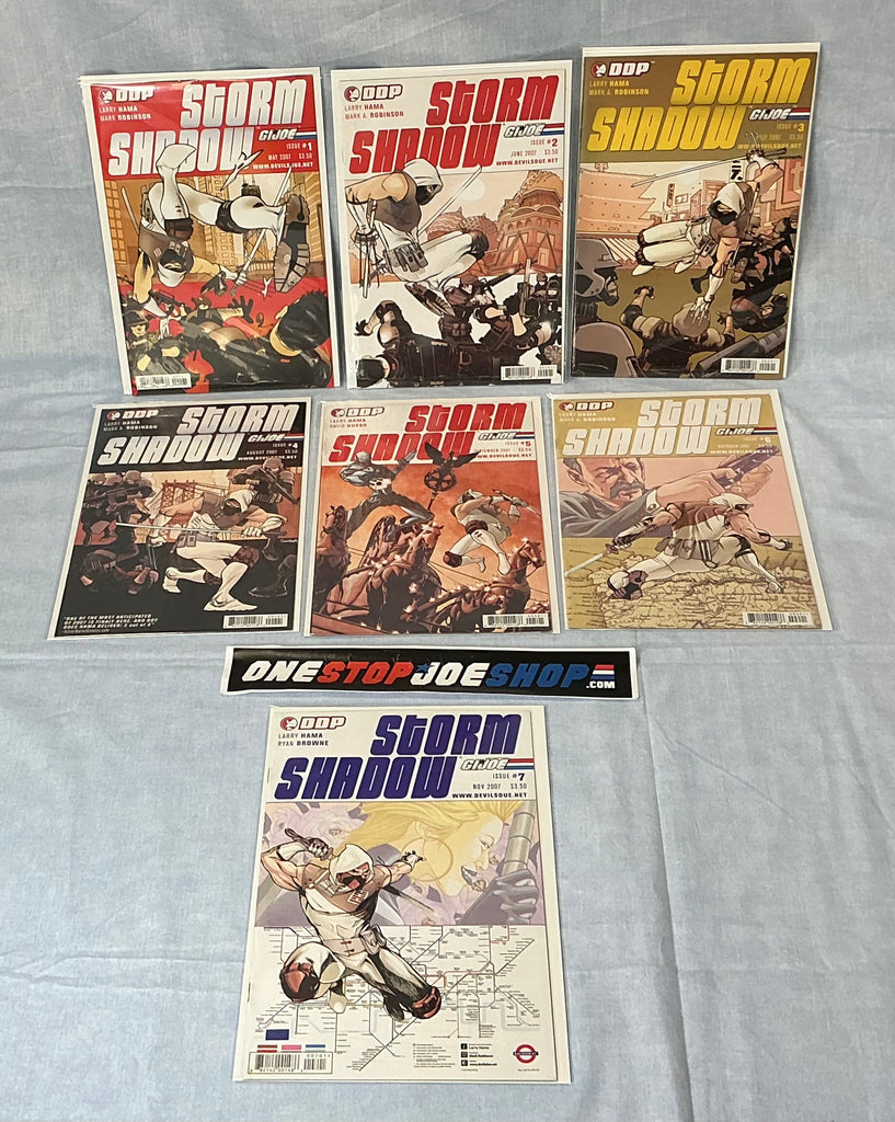 DEVIL'S DUE PUBLISHING G.I. JOE: STORM SHADOW (2007) ISSUES #1-7 COMPLETE SERIES SET COMIC BOOK BUNDLE