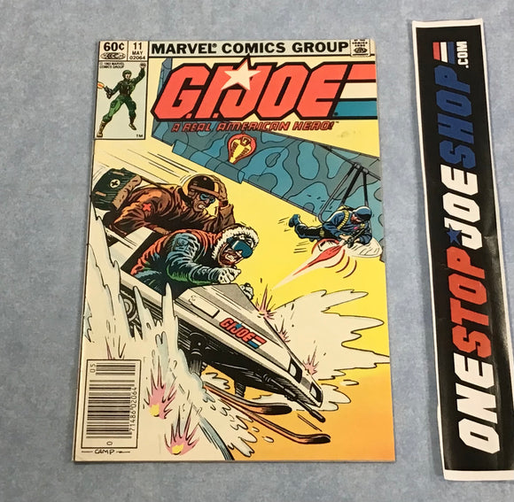 MARVEL COMICS G.I. JOE A REAL AMERICAN HERO ISSUE #11 COMIC BOOK MAY 1983 1ST PRINT NEWSSTAND EDITION (d)