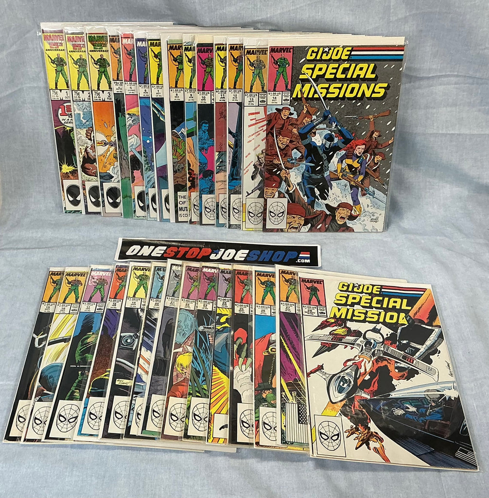 MARVEL COMICS G.I. JOE SPECIAL MISSIONS (1986-1989) ISSUE #1-28 COMPLETE SERIES SET COMIC BOOK BUNDLE (c)