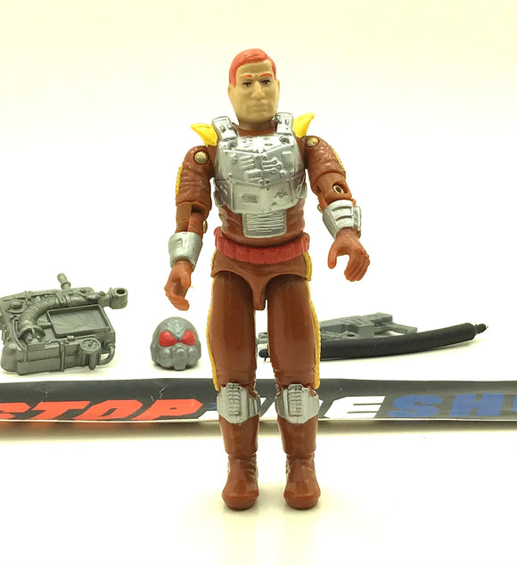 1988 VINTAGE ARAH G.I. JOE CHARBROIL V1 FLAMETHROWER LOOSE 100% COMPLETE (a)