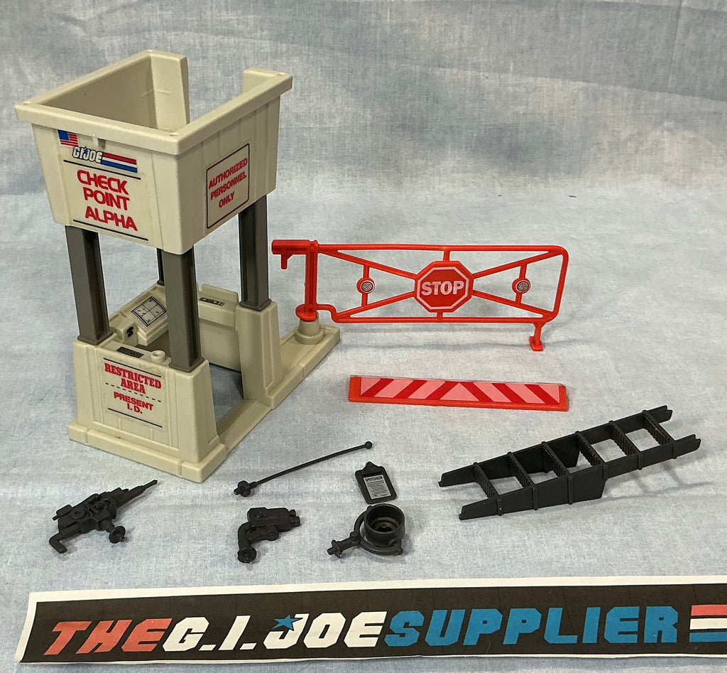 1985 VINTAGE ARAH G.I. JOE CHECK POINT ALPHA BATTLE STATION LOOSE 100% COMPLETE (b)
