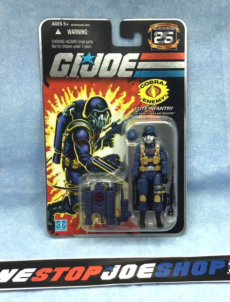 2007 25TH ANNIVERSARY G.I. JOE COBRA AIR TROOPER V1 WAVE 4 NEW SEALED FOIL CARD
