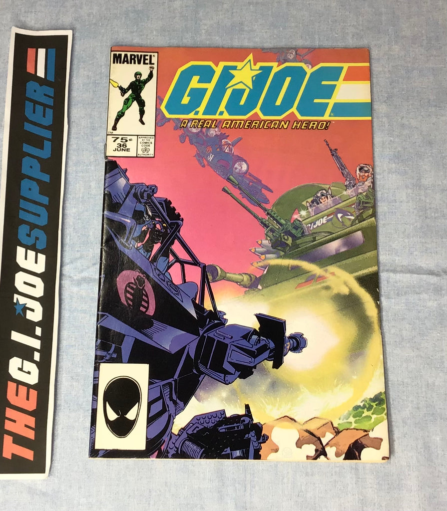 MARVEL COMICS G.I. JOE A REAL AMERICAN HERO (1982-1994) ISSUE #36 COMIC BOOK JUNE 1985 DIRECT EDITION