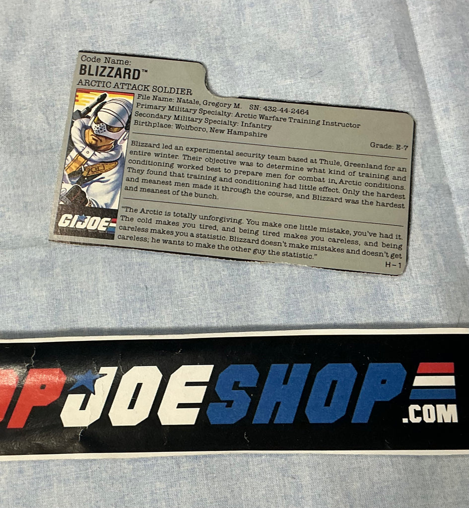1988 VINTAGE ARAH BLIZZARD V1 FILE CARD (g)