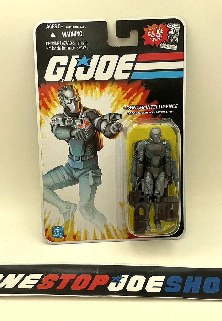 2008 25TH ANNIVERSARY G.I. JOE COBRA MERCENARY WRAITH V1A WAVE 10 NEW SEALED (b)