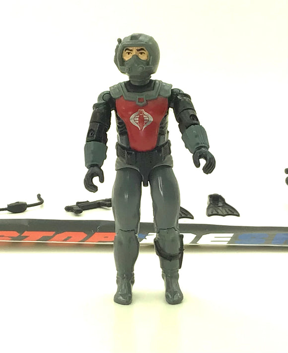 1985 VINTAGE ARAH G.I. JOE COBRA EELS V1 COBRA FROGMAN LOOSE 100% COMPLETE (k)