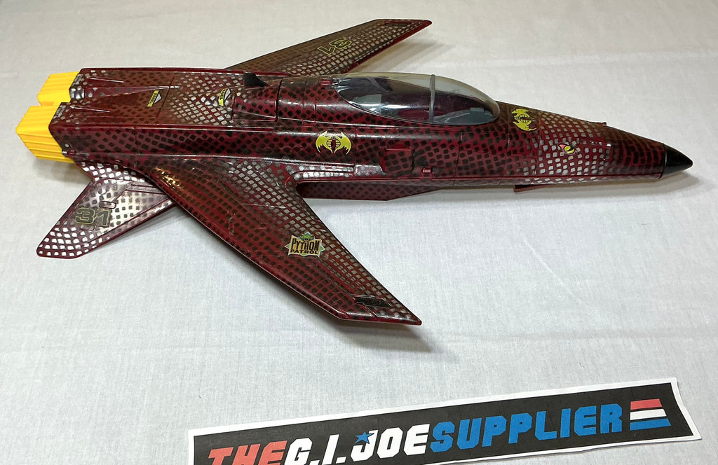 1989 VINTAGE ARAH G.I. JOE COBRA PYTHON PATROL CONQUEST X-30 JET VEHICLE ONLY LOOSE 100% COMPLETE (a)