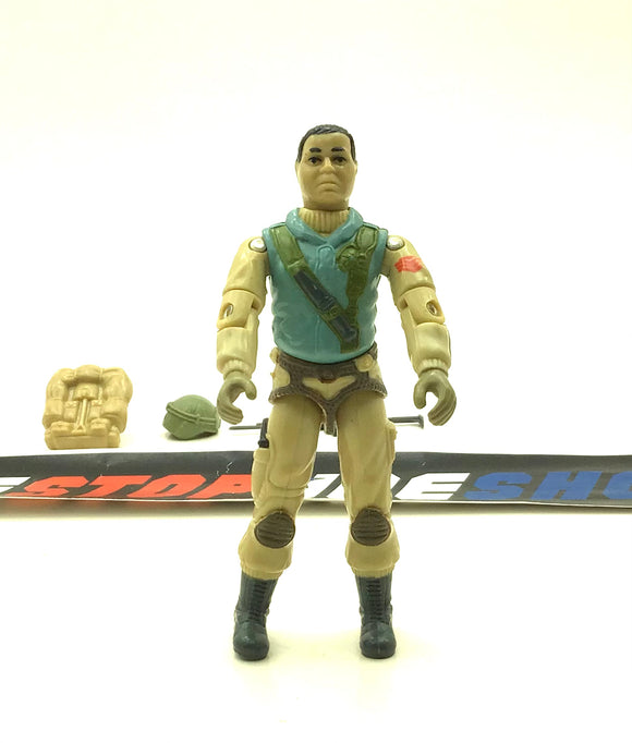 1983 VINTAGE ARAH G.I. JOE AIRBORNE V1 HELICOPTER ASSAULT TROOPER LOOSE 100% COMPLETE (c)