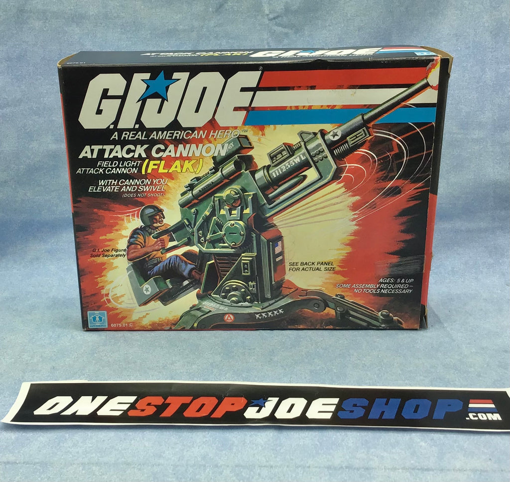 1982 VINTAGE ARAH G.I. JOE FLAK CANNON SMALL VARIATION BOX ONLY