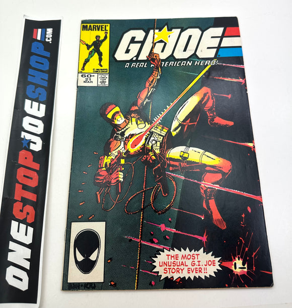 MARVEL COMICS G.I. JOE A REAL AMERICAN HERO (1982-1994) ISSUE #21 COMIC BOOK MARCH 1984 3RD PRINTING DIRECT EDITION