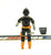 1986 VINTAGE ARAH G.I. JOE COBRA B.A.T. V1 BAT BATTLE ANDROID TROOPER LOOSE 100% COMPLETE ORANGE (c)