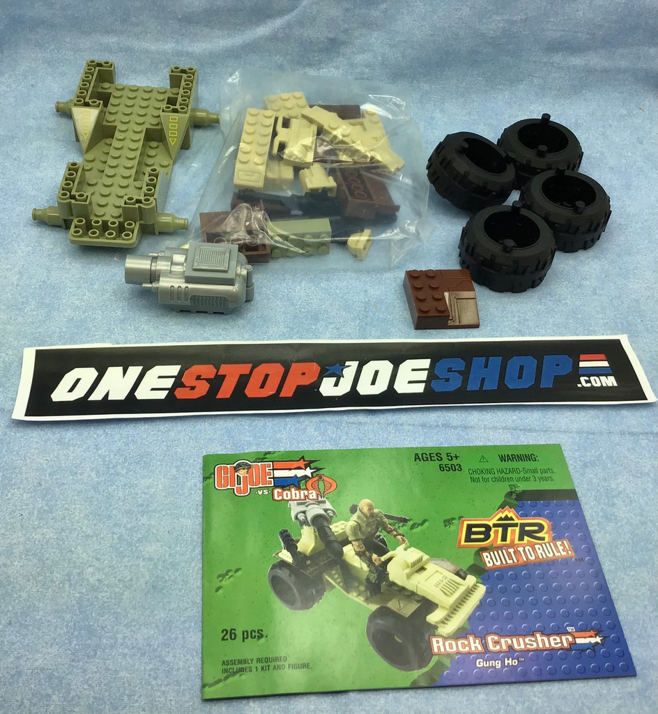 2004 BTR G.I. JOE ROCK CRUSHER BUILT TO RULE V1 VEHICLE NEW LOOSE 100% COMPLETE W/ BOX