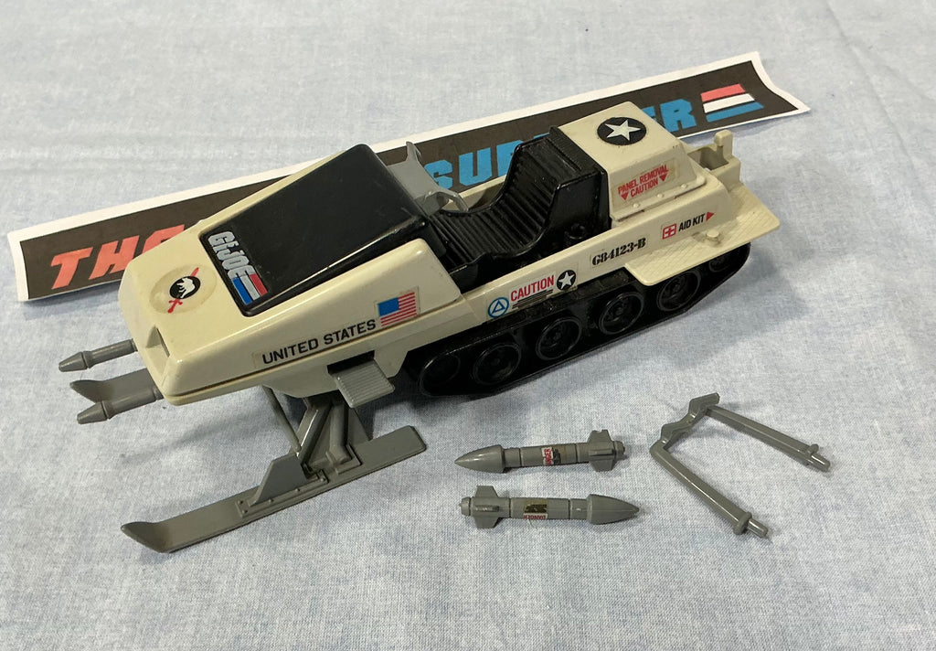 1983 VINTAGE ARAH G.I. JOE POLAR BATTLE BEAR SKIMOBILE SNOW MOBILE VEHICLE LOOSE 100% COMPLETE (e)