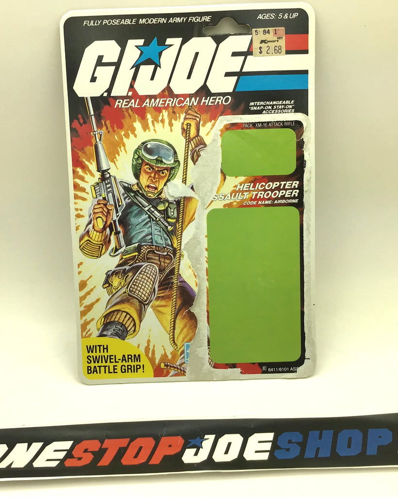 1983 VINTAGE ARAH G.I. JOE AIRBORNE V1 FULL FILE CARD (b)