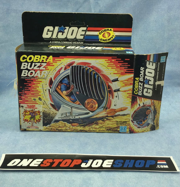 1987 VINTAGE ARAH G.I. JOE COBRA BUZZ BOAR VEHICLE BOX ONLY UNPUNCHED