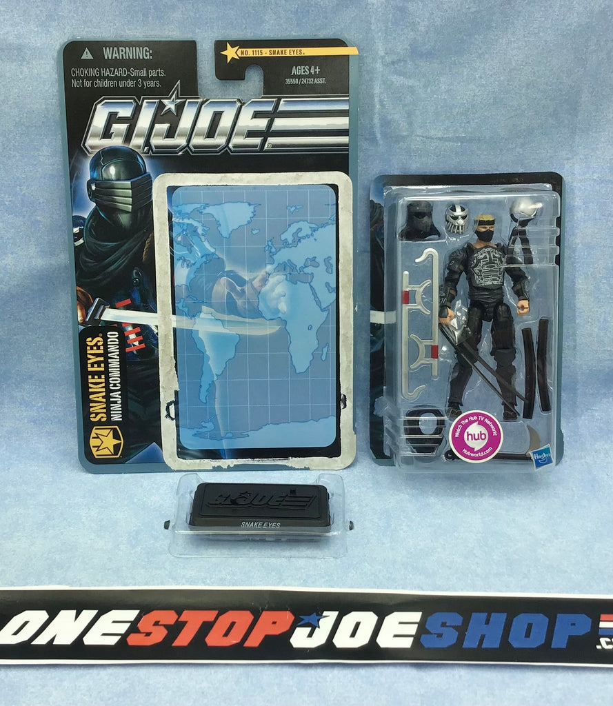 2011 POC G.I. JOE SNAKE EYES V55 TEMPLE GUARDIAN WAVE 6 NEW LOOSE 100% COMPLETE + FULL CARD