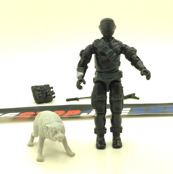 1985 VINTAGE ARAH G.I. JOE SNAKE EYES W/ TIMBER V2 NINJA COMMANDO LOOSE 100% COMPLETE (d)