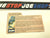 1983 VINTAGE ARAH G.I. JOE TORPEDO V1 FILE CARD (q)