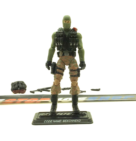 2007 25TH ANNIVERSARY G.I. JOE BEACHHEAD V10 WAVE 2 LOOSE 100% COMPLETE + FULL FOIL CARD WIDE DIAPER CROTCH VARIANT