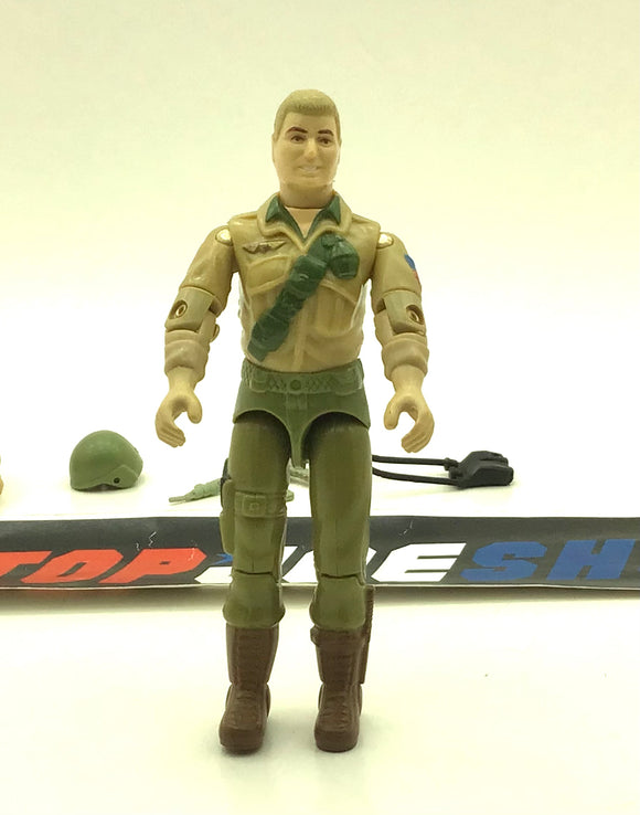 1983 VINTAGE ARAH G.I. JOE DUKE W/ FLAG DECAL V1 FIRST SERGEANT MAIL IN EXCLUSIVE LOOSE 100% COMPLETE (b)