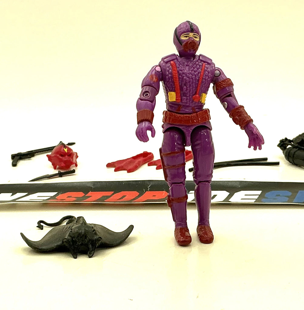 1988 VINTAGE ARAH G.I. JOE COBRA HYDRO-VIPER V1 UNDERWATER ELITE TROOPER LOOSE 100% COMPLETE (d)