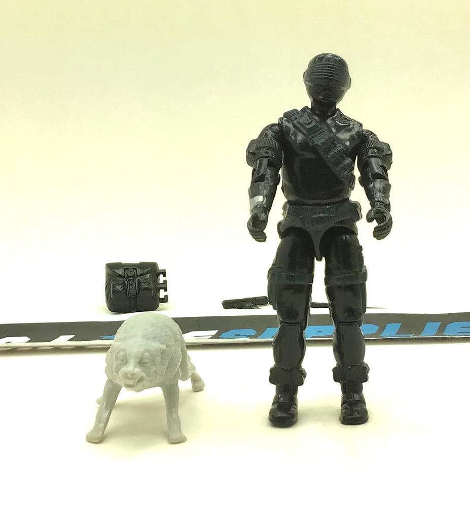 1985 VINTAGE ARAH G.I. JOE SNAKE EYES W/ TIMBER V2 NINJA COMMANDO LOOSE 100% COMPLETE (a)