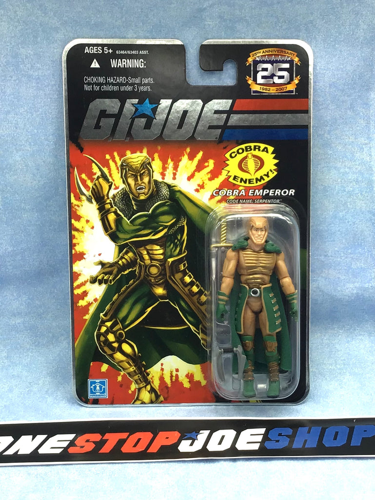 2007 25TH ANNIVERSARY G.I. JOE COBRA SERPENTOR V4 WAVE 2 NEW SEALED FOIL CARD