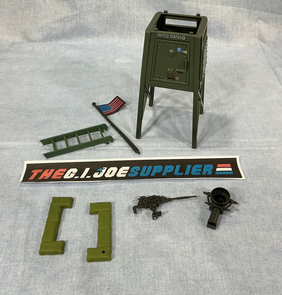1984 VINTAGE ARAH G.I. JOE WATCH TOWER BATTLE STATION LOOSE 100% COMPLETE (d)