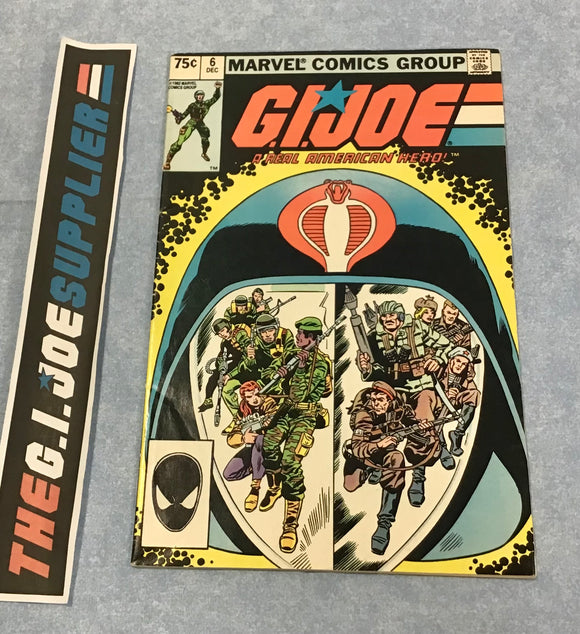 MARVEL COMICS G.I. JOE A REAL AMERICAN HERO ISSUE #6 COMIC BOOK DECEMBER 1982 2ND PRINT DIRECT EDITION (a)