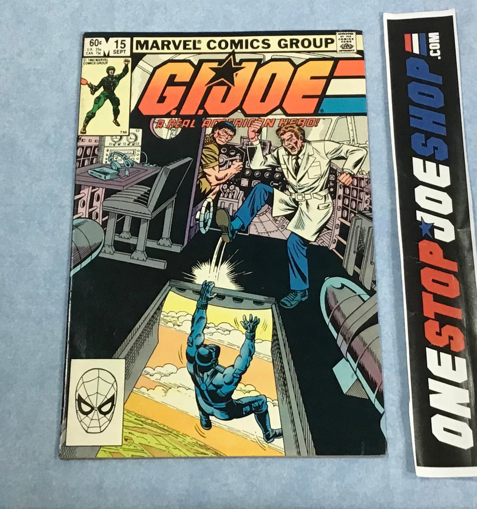 MARVEL COMICS G.I. JOE A REAL AMERICAN HERO ISSUE #15 COMIC BOOK SEPTEMBER 1983 1ST PRINT DIRECT EDITION