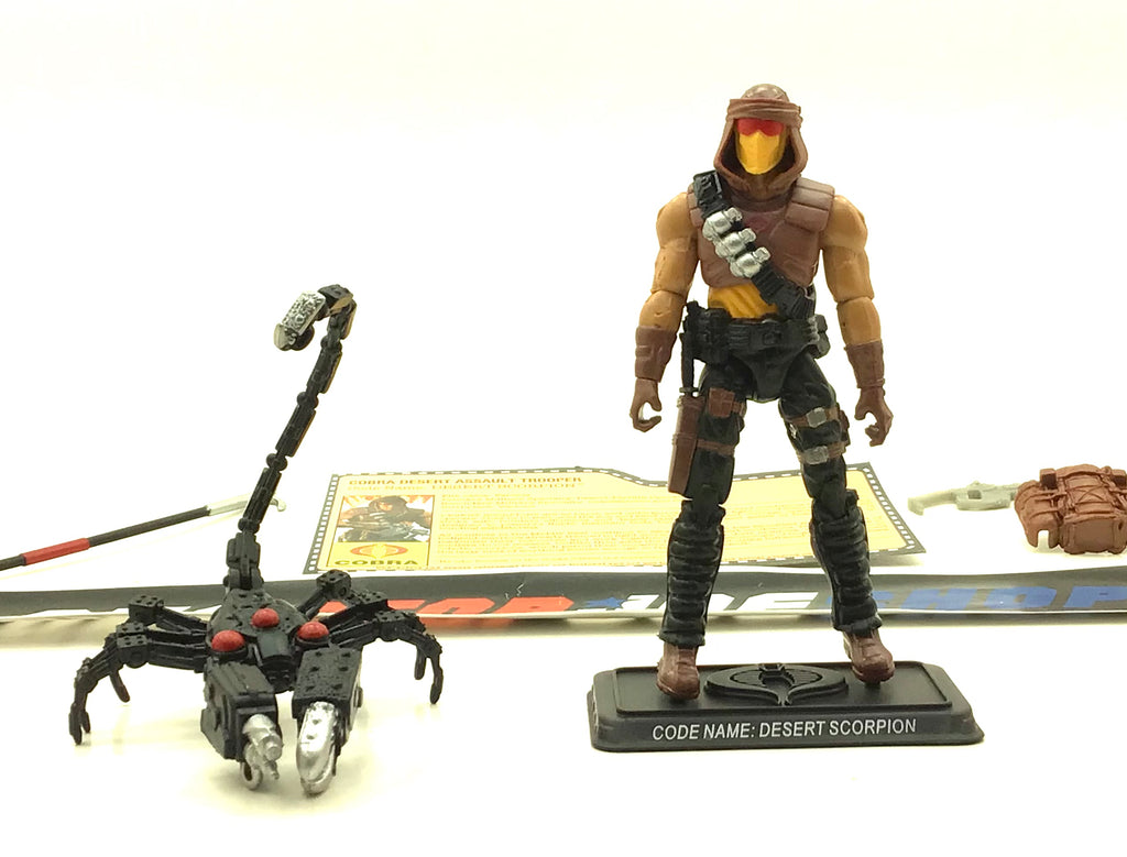 2013 FSS 2.0 G.I. JOE COBRA DESERT SCORPION V2 DESERT ASSAULT TROOPER COLLECTORS CLUB EXCLUSIVE LOOSE 100% COMPLETE + F/C