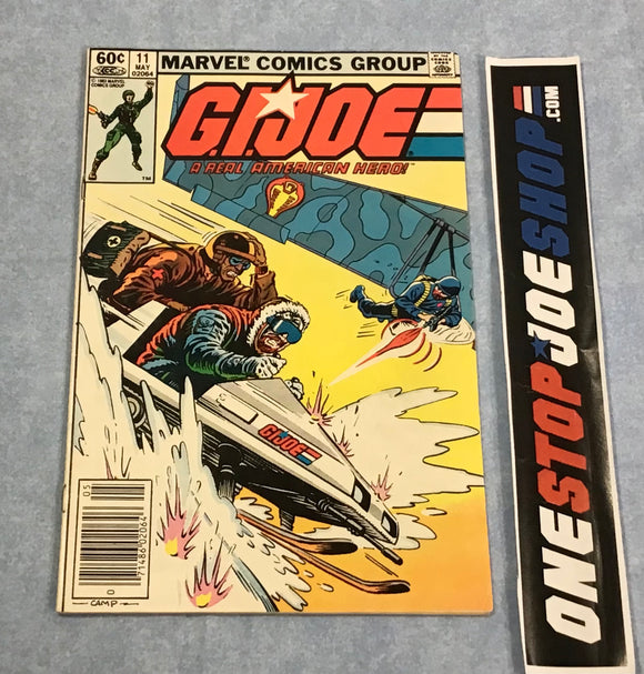 MARVEL COMICS G.I. JOE A REAL AMERICAN HERO ISSUE #11 COMIC BOOK MAY 1983 1ST PRINT NEWSSTAND EDITION (a)