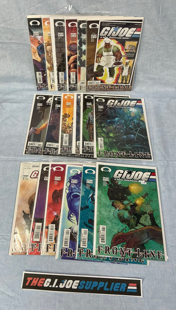 DEVIL'S DUE PUBLISHING / IMAGE G.I. JOE FRONTLINE (2002-2003) ISSUE #1-18 COMPLETE SERIES SET COMIC BOOK BUNDLE