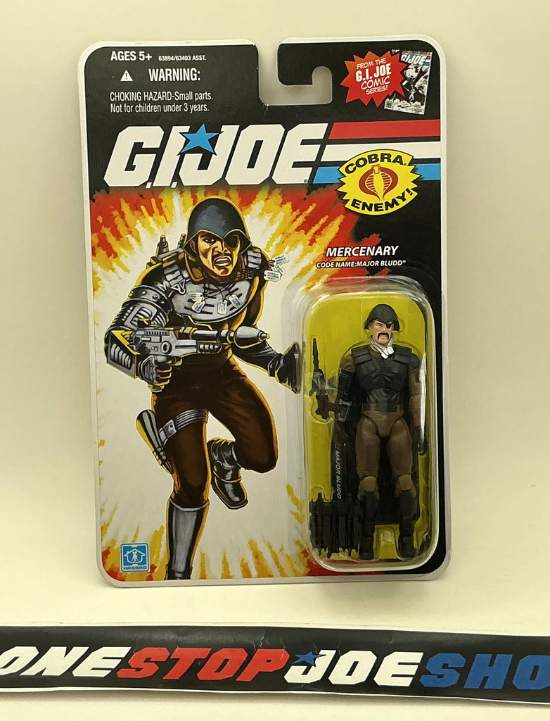 2008 25TH ANNIVERSARY G.I. JOE COBRA MAJOR BLUDD V8 WAVE 7 NEW SEALED COMIC CARD (b)