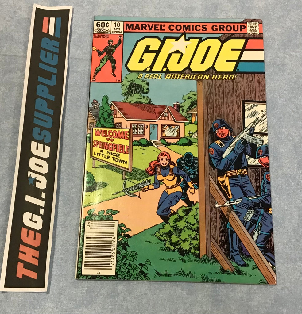 MARVEL COMICS G.I. JOE A REAL AMERICAN HERO ISSUE #10 COMIC BOOK APRIL 1983 1ST PRINT NEWSSTAND EDITION (a)