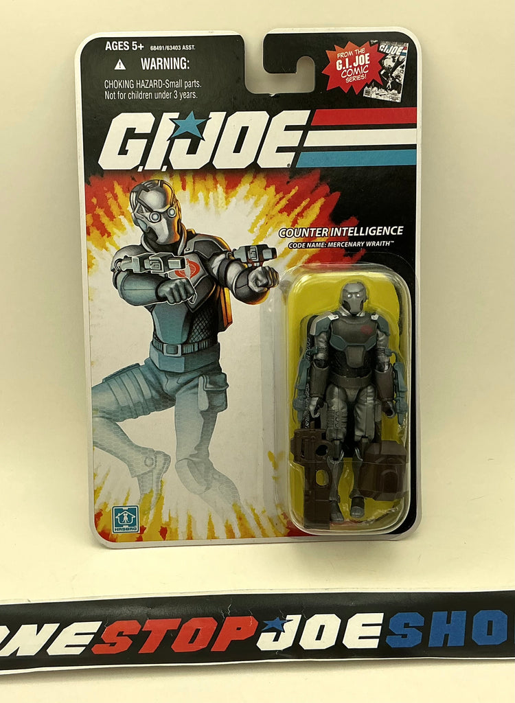 2008 25TH ANNIVERSARY G.I. JOE COBRA MERCENARY WRAITH V1A WAVE 10 NEW SEALED (c)