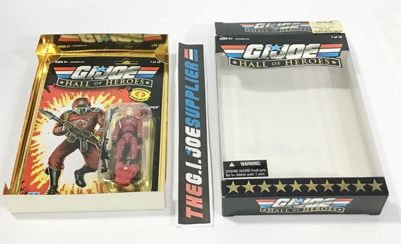 2009 25TH ANNIVERSARY G.I. JOE COBRA CRIMSON GUARD V15 HALL OF HEROES 7 OF 10 INTERNET EXCLUSIVE NEW SEALED FIGURE CARD W/ BLEMISHED OUTER PACKAGING