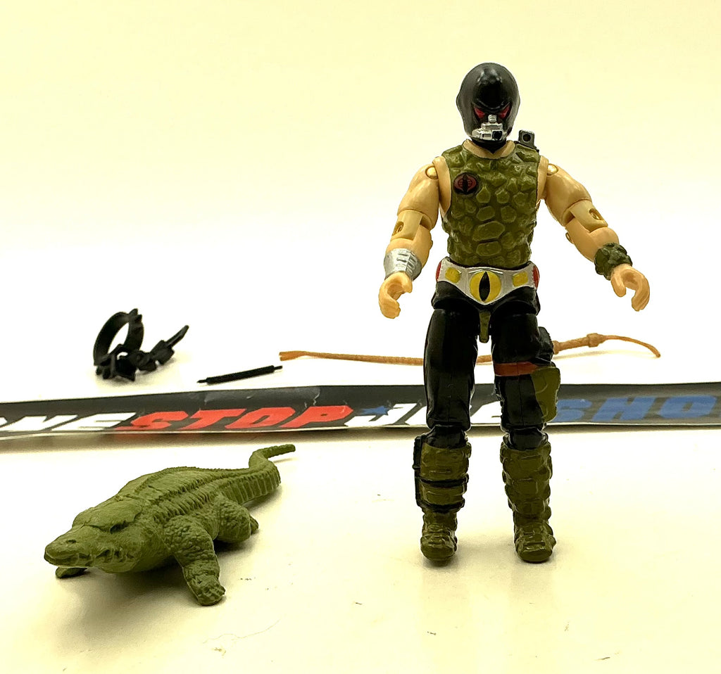 1987 VINTAGE ARAH G.I. JOE COBRA CROC MASTER V1 COBRA REPTILE TRAINER LOOSE 100% COMPLETE (d)
