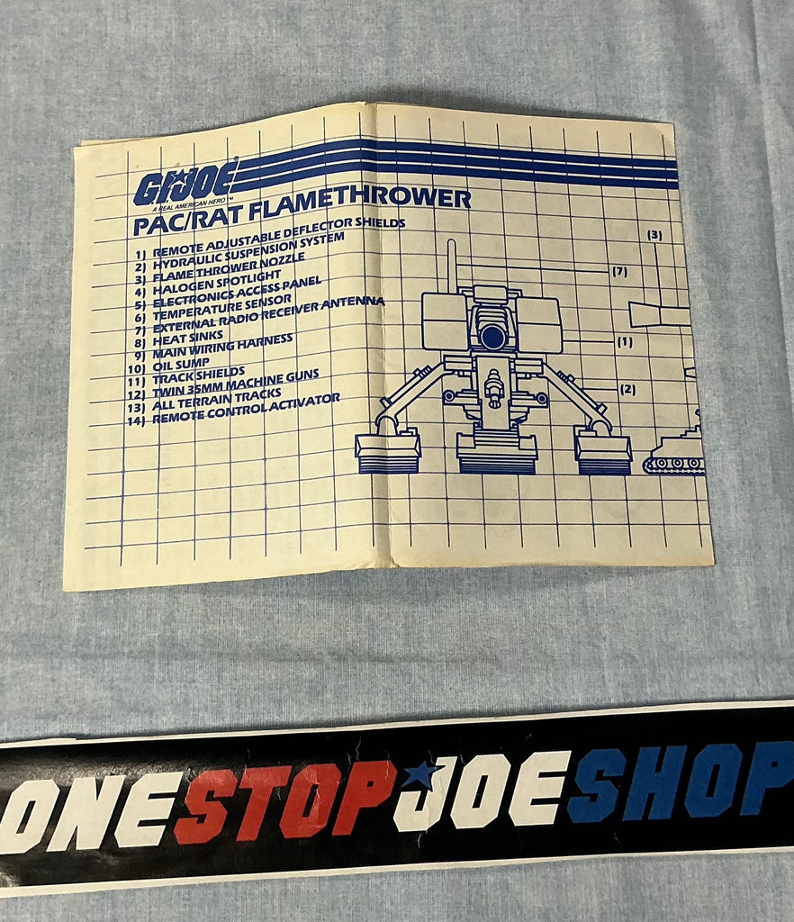 1983 VINTAGE ARAH FLAMETHROWER PAC/RAT BLUEPRINTS (c)